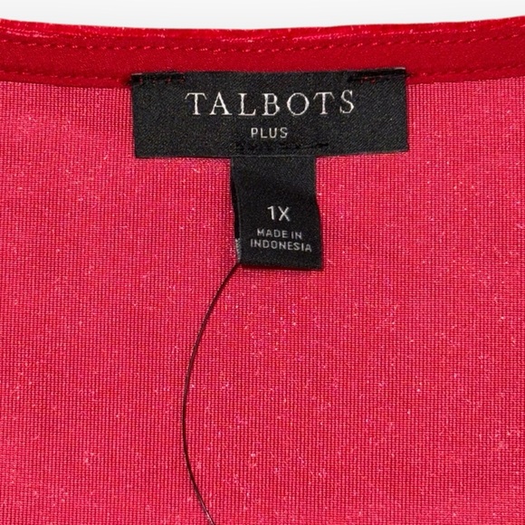 NWT TALBOTS Velvet Shell Women’s Plus 1X Red - Picture 7 of 14